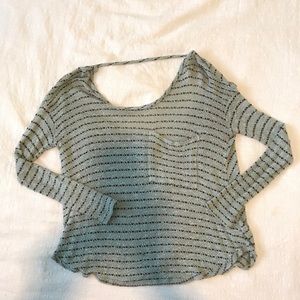 Cute Free People Sweater with cross cross back